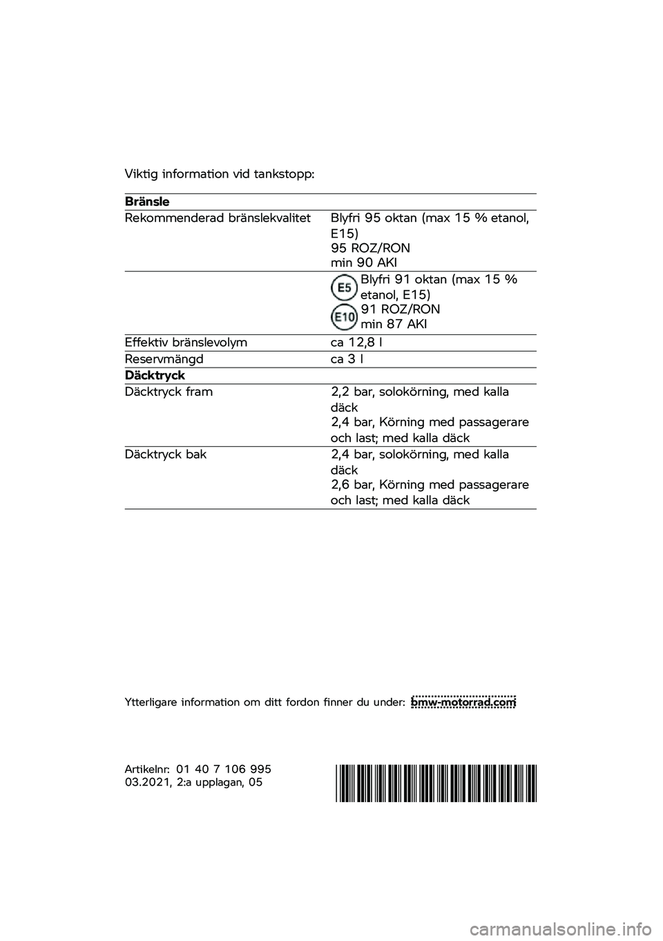BMW MOTORRAD C 400 X 2021  Instruktionsbok (in Swedish) �0���\f�� ��	�
��\b���\f���	 ��� �\f��	��
�\f����>
��������	���\b�� �)�\b��	�
��������\f��\f �%���
�\b� �?�A ���\f��	 �#���* �6�A �C ��\f��	���/�<�6�A