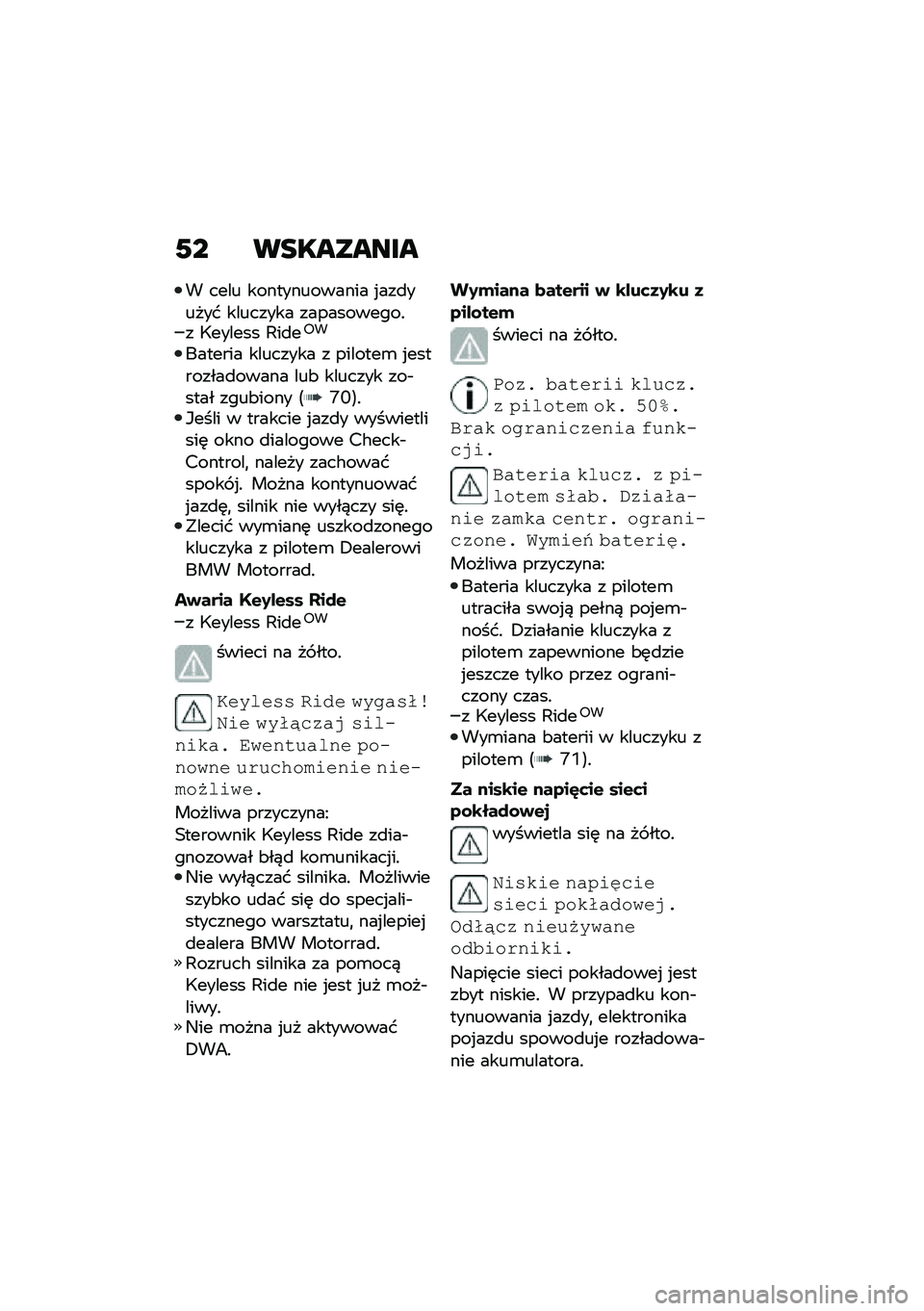 BMW MOTORRAD C 400 X 2021  Instrukcja obsługi (in Polish) �2� ���������
� ���� ������������� �%���
����� �������� �����������!� �<������ �,��
��;�
������� �������� � �������