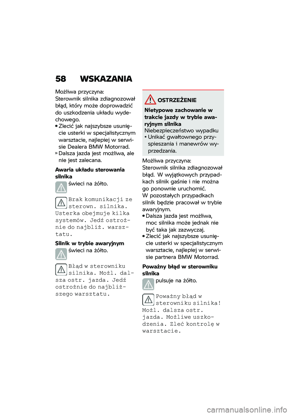 BMW MOTORRAD C 400 X 2021  Instrukcja obsługi (in Polish) �2�E ���������
������� ����������G
�1�������� ������� ��
�����������&��)�
�
 ��� �� �\b��� �
�������
����
� ������
����� 