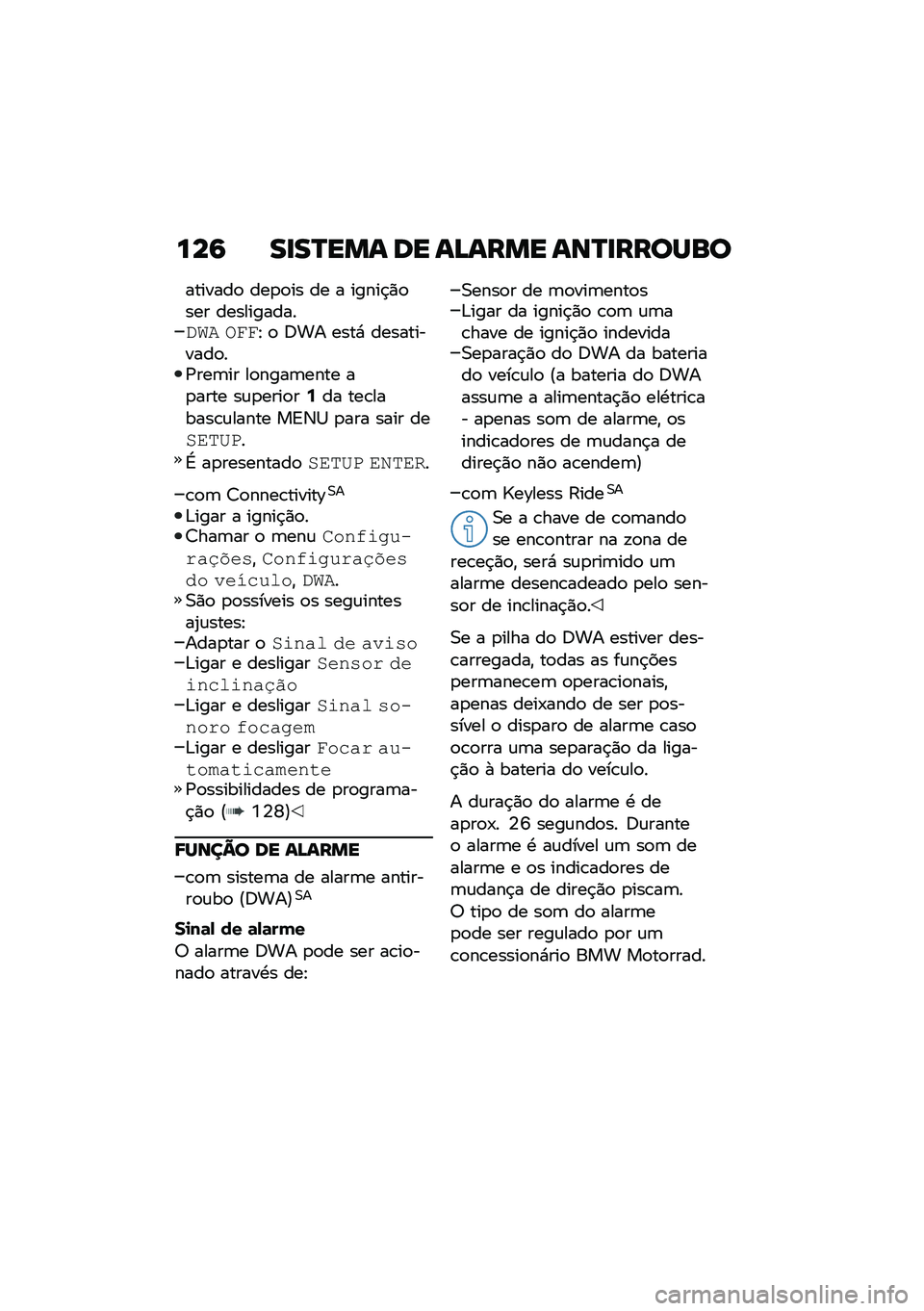 BMW MOTORRAD C 400 X 2021  Manual do condutor (in Portuguese) ���6 ��
��P��� �� ��>���� ���P�
������
�������
 ���
�
�� �� � �����$�)�
��� ������������� �\b���J �
 �6�� ����* �����������
��/
