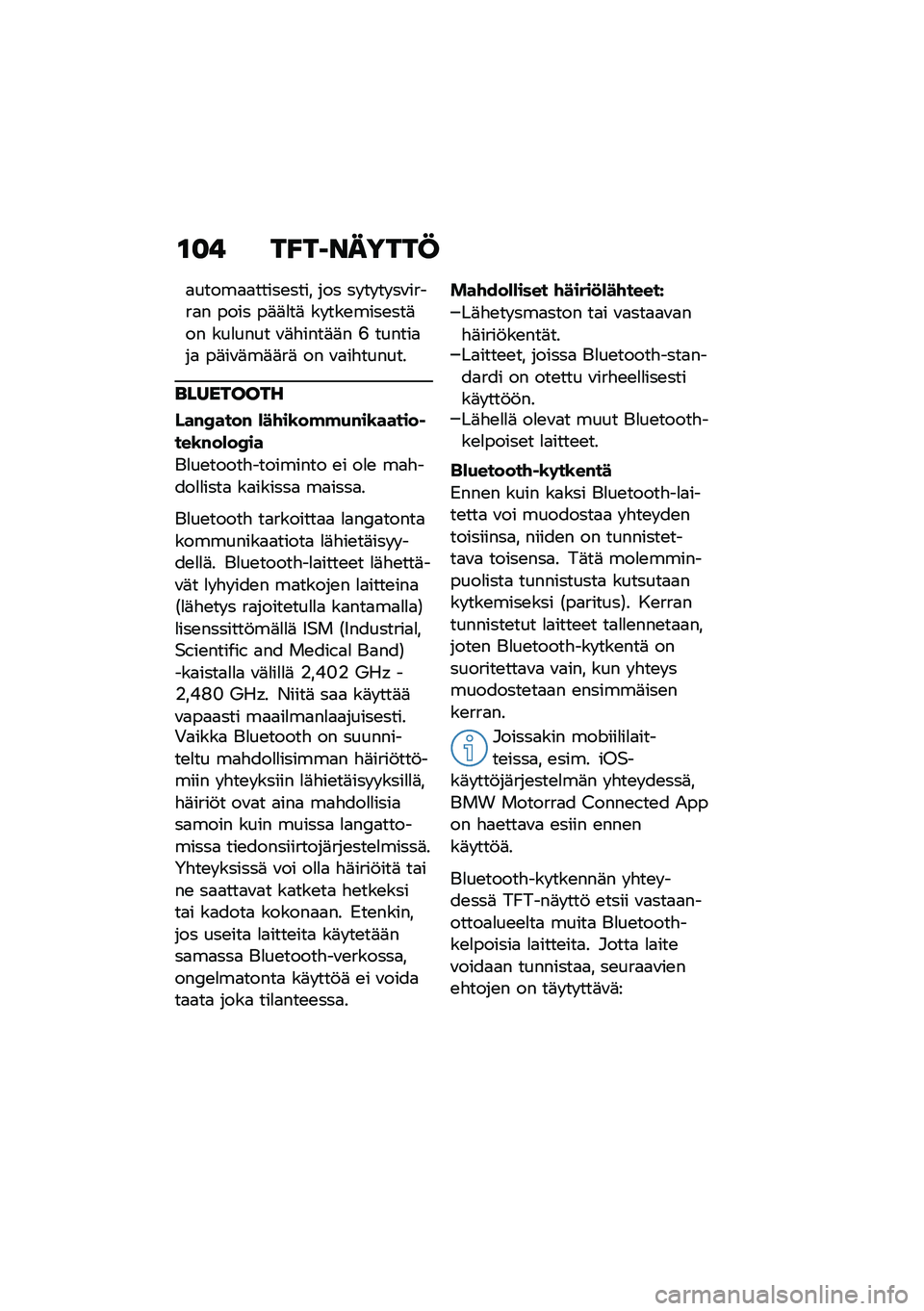 BMW MOTORRAD C 400 X 2021  Käsikirja (in Finnish) �\f�
�! ��D��1������C
�
�����
�
�����\b���� ��� �� �� �� ��\f�����
� ���� ��	�	�
��	 �� ���\b����\b���	�� ���
���� �\f�	�"����	�	� �F �����