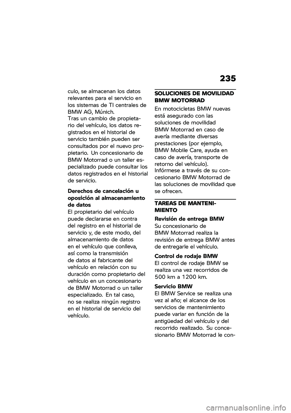 BMW MOTORRAD C 400 X 2020  Manual de instrucciones (in Spanish) ��D�-
��
���" �� ���
������ ��� ������	��������� ���	� �� ���	����� ����� ������
�� �� �;�6 �����	���� ����� �+�Y�" ��-�����