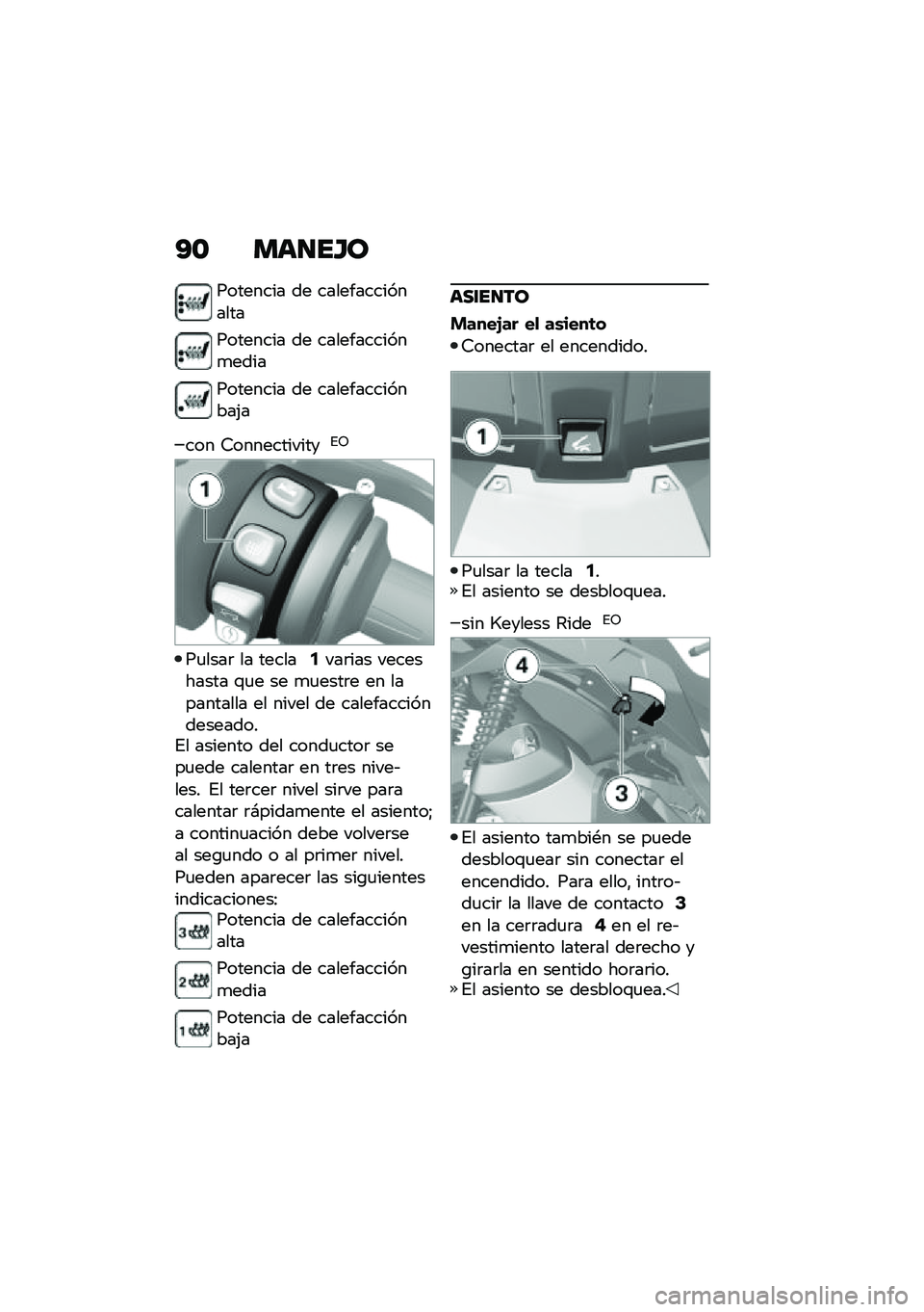BMW MOTORRAD C 400 X 2020  Manual de instrucciones (in Spanish) �A�\b ���
��I�
�������� �� ���������������
�������� �� ������������
����
�������� �� ��������������(�
��� �9������