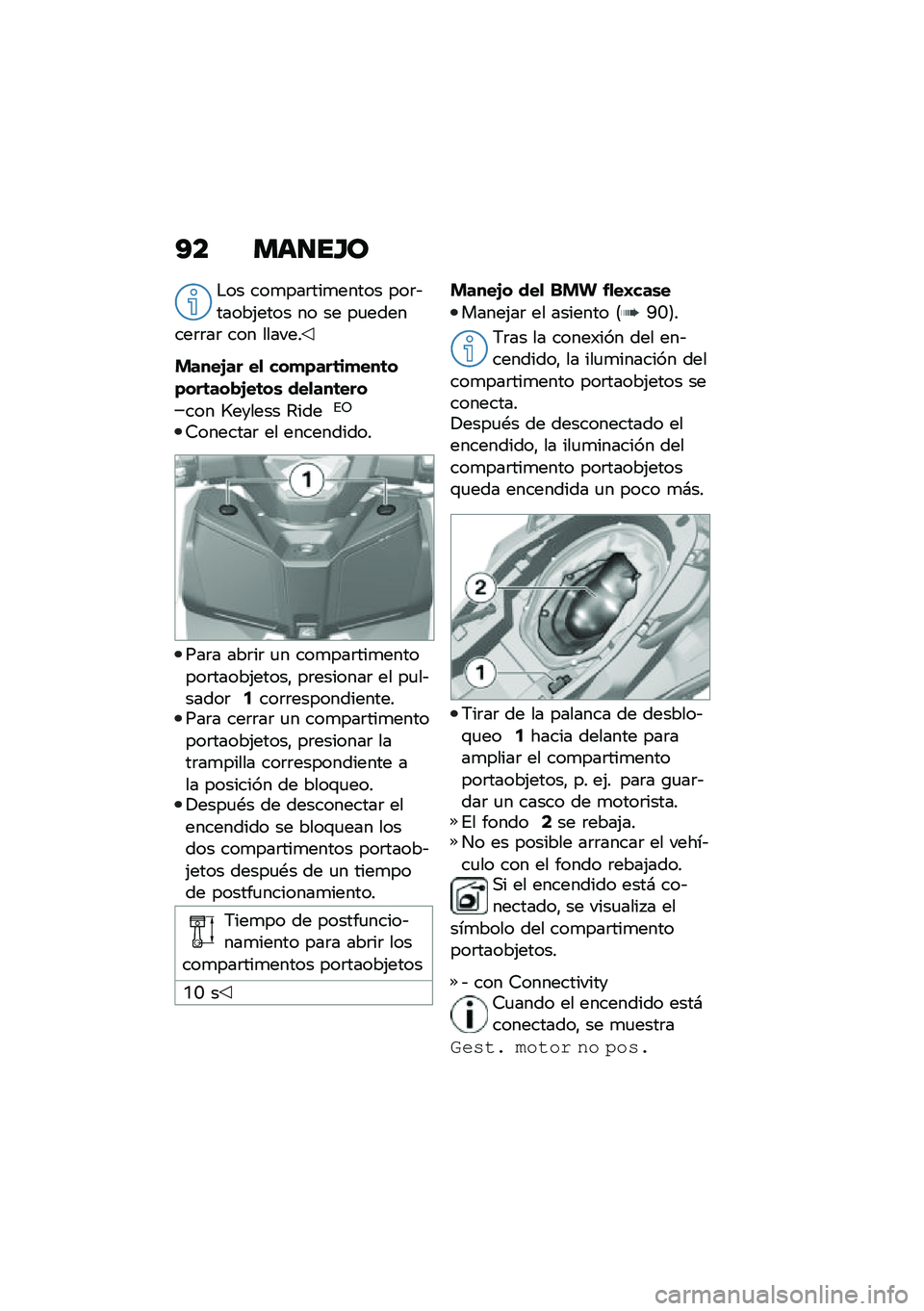 BMW MOTORRAD C 400 X 2020  Manual de instrucciones (in Spanish) �A� ���
��I�
�$�� ���
���	���
����� ���	�&�����(���� �� �� ��
�������	�	��	 ��� ������
� ����H�� ��
 ���
�)���	��
���	��)���	���"�H�