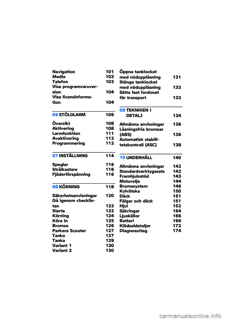 BMW MOTORRAD C 400 X 2020  Instruktionsbok (in Swedish) �����&����$�% ��	����4�� ��	�F�3��.��6�$�% ��	�F���� �;��$�&���+����0����,���$�% ��	� ���� �.��(��%���%�6�$��+��,���$�% ��	� 
�	�8��3�����
�� ��	�