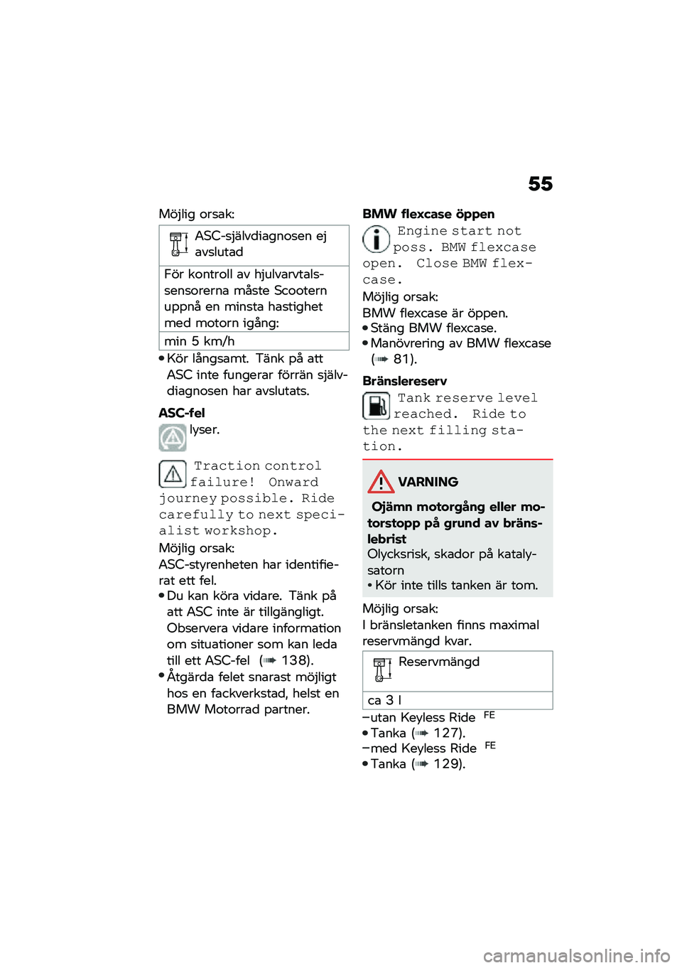 BMW MOTORRAD C 400 X 2020  Instruktionsbok (in Swedish) �1�1
���$��� �\f��
�\b��@
�4�*�8��
�$����
��\b���\f�
�� ��$�\b��
����\b�

�0�� ��\f����\f�� �\b� ��$����\b����\b��
��
���
�\f�����\b ���
�� �*��\f�\f�