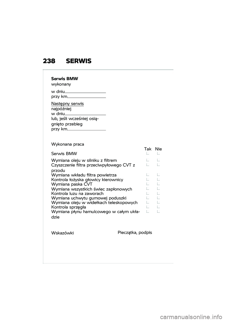 BMW MOTORRAD C 400 X 2020  Instrukcja obsługi (in Polish) ��I�E ���O���
��&��+�� ��(�
��������
� �
������� ��\b
�9����	��� ���������%�� �E����%� �
������&�
 �%���� ���������% ����)�$����	