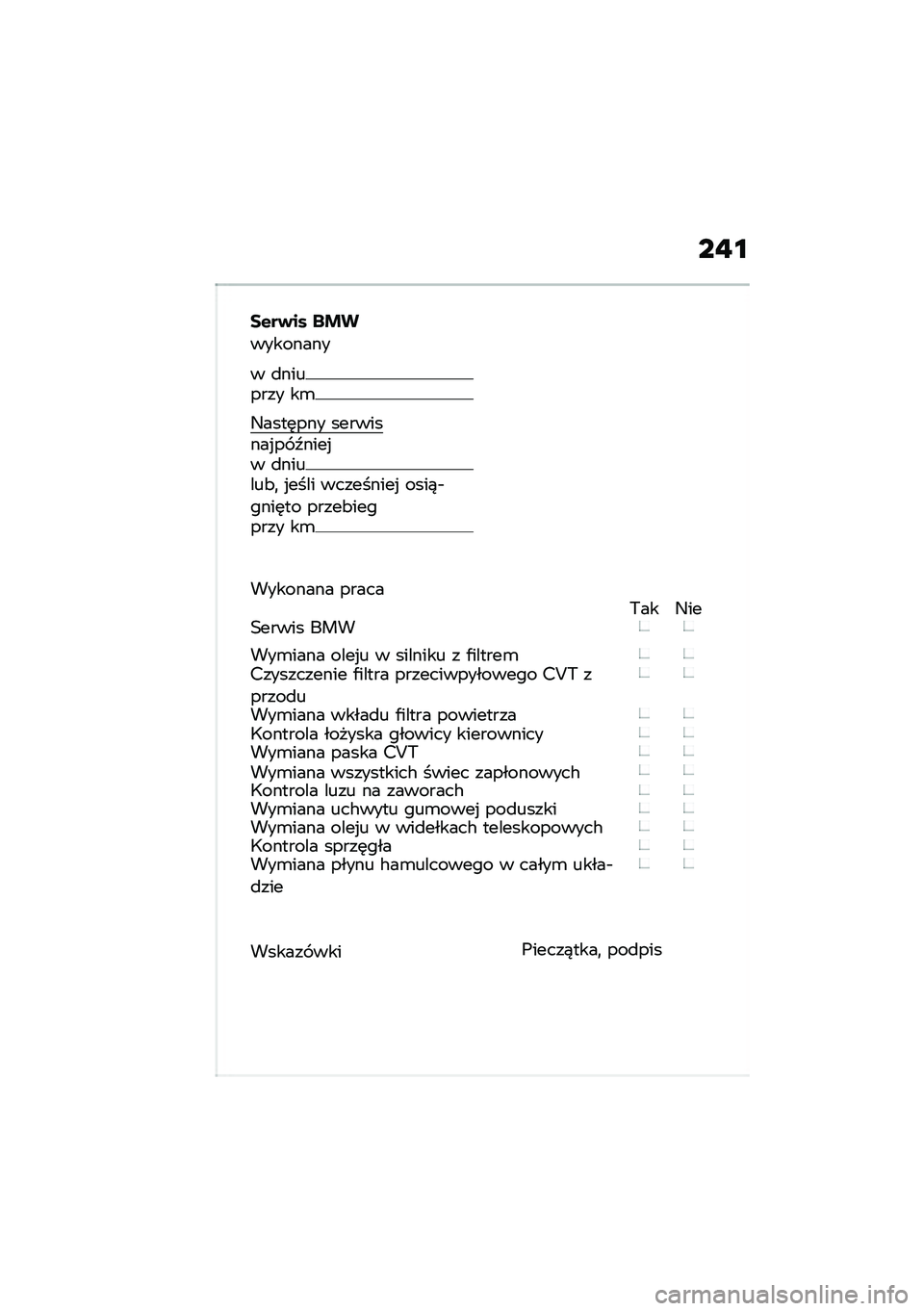 BMW MOTORRAD C 400 X 2020  Instrukcja obsługi (in Polish) ��"�\f
��&��+�� ��(�
��������
� �
������� ��\b
�9����	��� ���������%�� �E����%� �
������&�
 �%���� ���������% ����)�$����	�� ����
