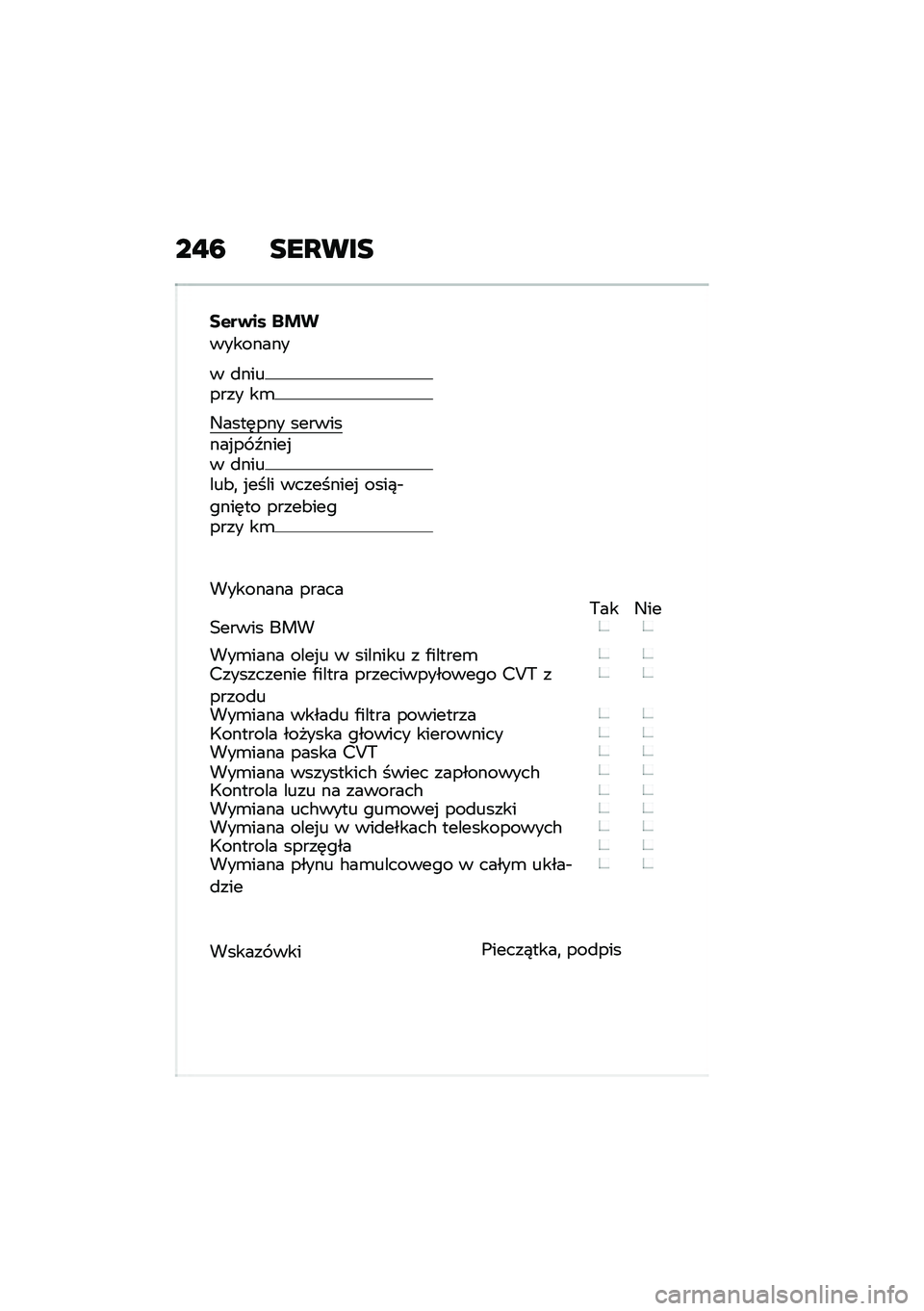 BMW MOTORRAD C 400 X 2020  Instrukcja obsługi (in Polish) ��"�: ���O���
��&��+�� ��(�
��������
� �
������� ��\b
�9����	��� ���������%�� �E����%� �
������&�
 �%���� ���������% ����)�$����	