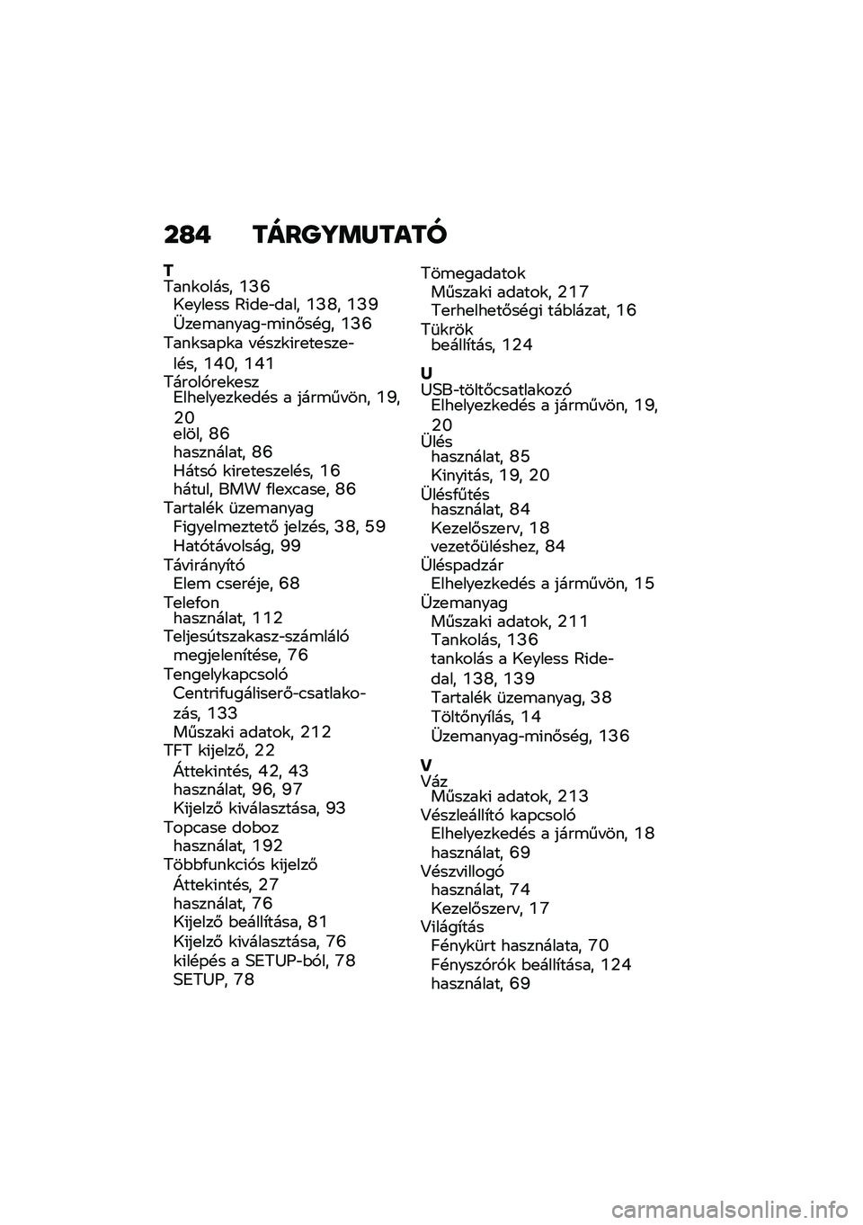 BMW MOTORRAD C 400 X 2020  Kezelési útmutató (in Hungarian) ��H� ����Q�\�	�S���� 