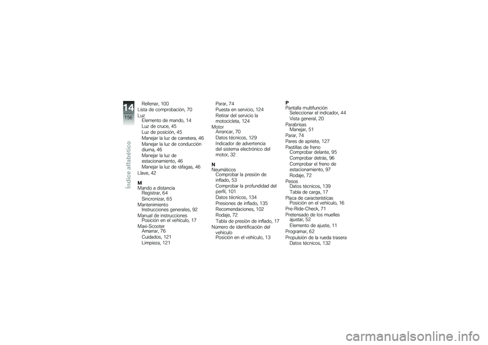 BMW MOTORRAD C 650 GT 2014  Manual de instrucciones (in Spanish) �?�������	� �+�*�*
����� �� ���
��	������#�� �4�*
��
�5����
���� �� �
����� �+�,
��
�5 �� ��	�
��� �,�/
��
�5 �� �������#�� �,�/
�����$��	