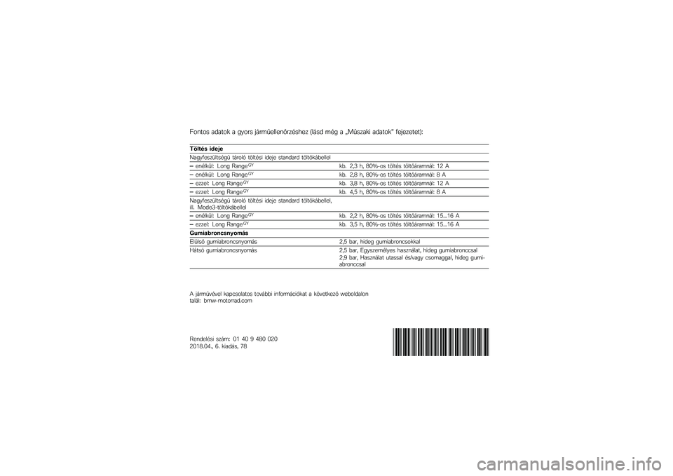 BMW MOTORRAD C EVOLUTION 2018  Kezelési útmutató (in Hungarian) �A����� �	��	��� �	 ����� �#�\b��\f�
��������� ���� �/��\b�� �\f� � �	 �B��
���	��! �	��	����C ���#�������1�D
�#�$��\f��\b �	���"�
�?�	�������