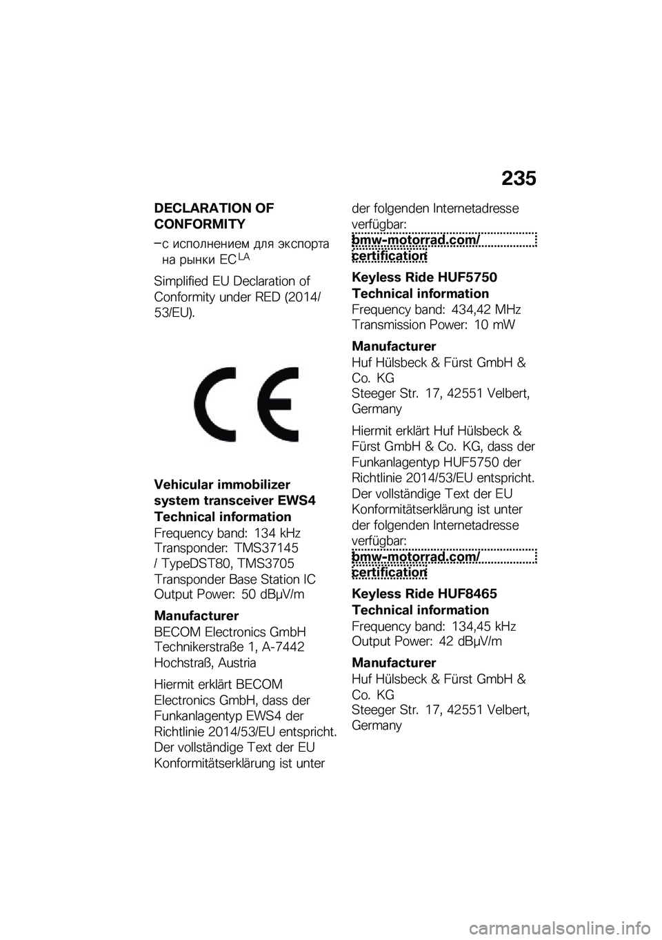 BMW MOTORRAD CE 04 2021  Руководство по эксплуатации (in Russian) �&�C�N
�R�]�U�[�S�I�S�L�t�^�\ �^�M�U�^�\�M�^�I��t�L�