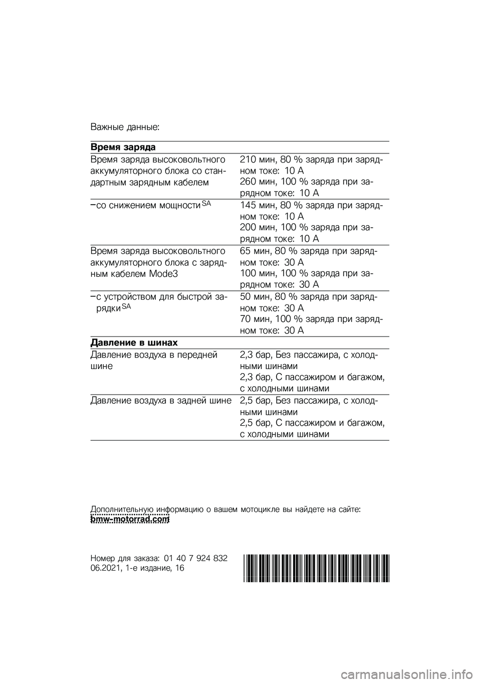 BMW MOTORRAD CE 04 2021  Руководство по эксплуатации (in Russian) �(���	�� ���	�	���M
����� ������
�(���� ������ �����
������
�	�����
�
������
���	��� � ���
� �� ��
��	�"����
�	�� ������	�� �
��