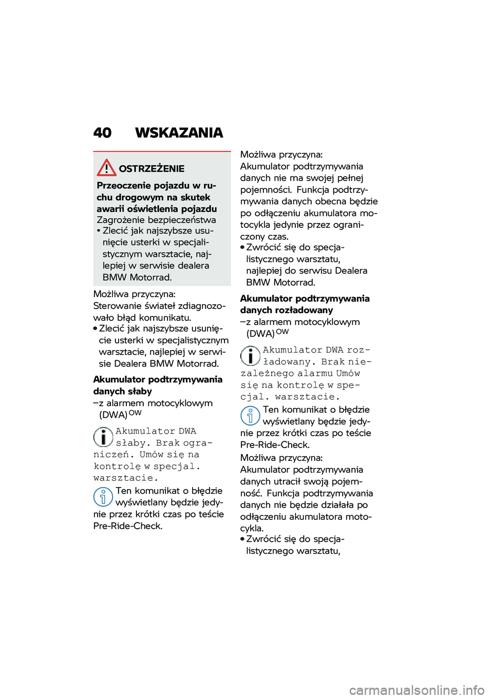 BMW MOTORRAD CE 04 2021  Instrukcja obsługi (in Polish) �"�
 ���������
������!��!� ��!
�#����\f�	����� ��\f�
���� � ���-�	�� ���\f��\f��2� �� ��\b����\b������ �\f�7��������� ��\f�
�����"���