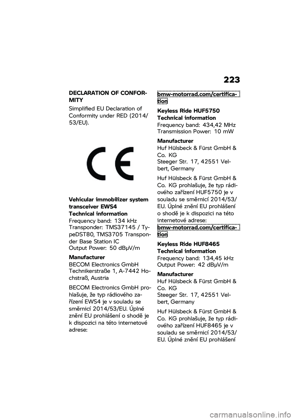 BMW MOTORRAD CE 04 2021  Návod k obsluze (in Czech) ���V
�V�&�-�_�)�#�)�\�(�!�$ �!�] �-�!�$�]�!�#�1�.�(�\�h
�(������/��� �6�? �9����
��
���� ��/�B���/������ �%���� �C�6�9 �D�7�\�S�Z�Y�W�N�Y�6�?�E�
����4����	� �4�