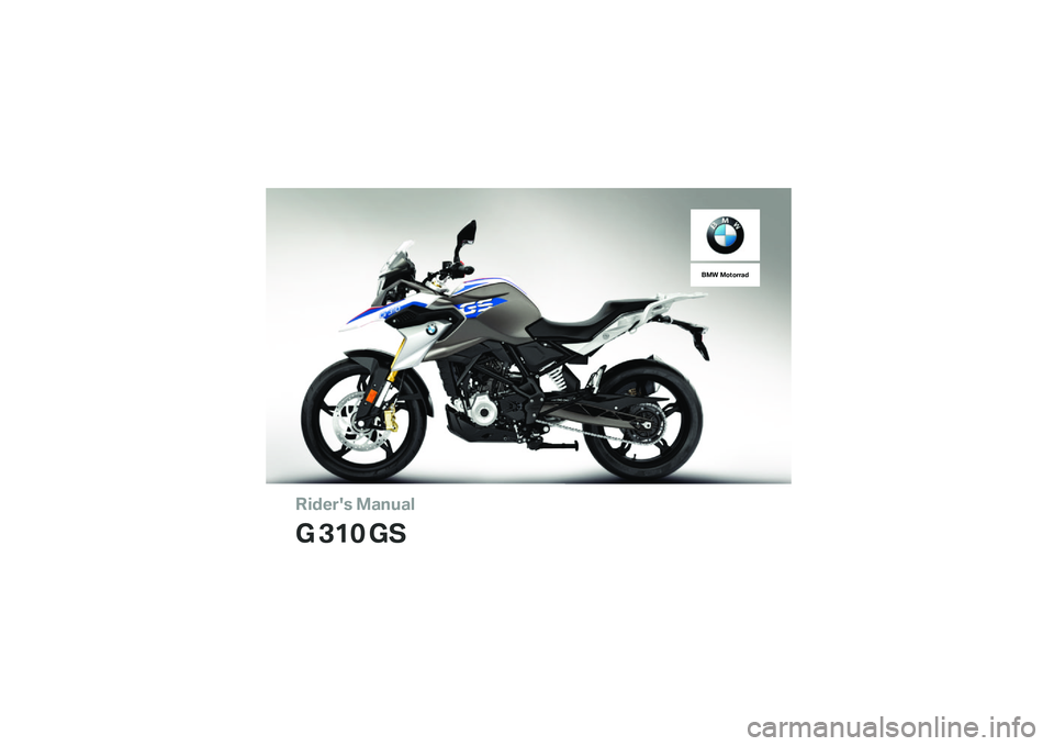BMW MOTORRAD G 310 GS 2018  Riders Manual (in English) 
