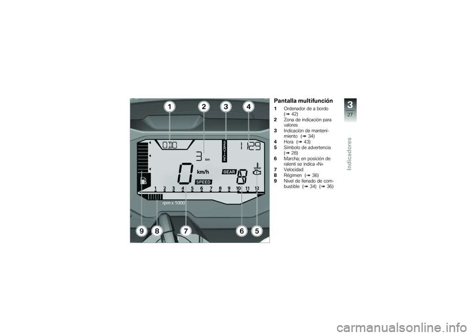 BMW MOTORRAD G 310 GS 2018  Manual de instrucciones (in Spanish) �8�	���	���	 ������0���
��)�
��4�	�������	 �� � ���	���@�0�:�A
�!�L��� �� ���������&� ���	������	��
�#�;��������&� �� �
��������
��