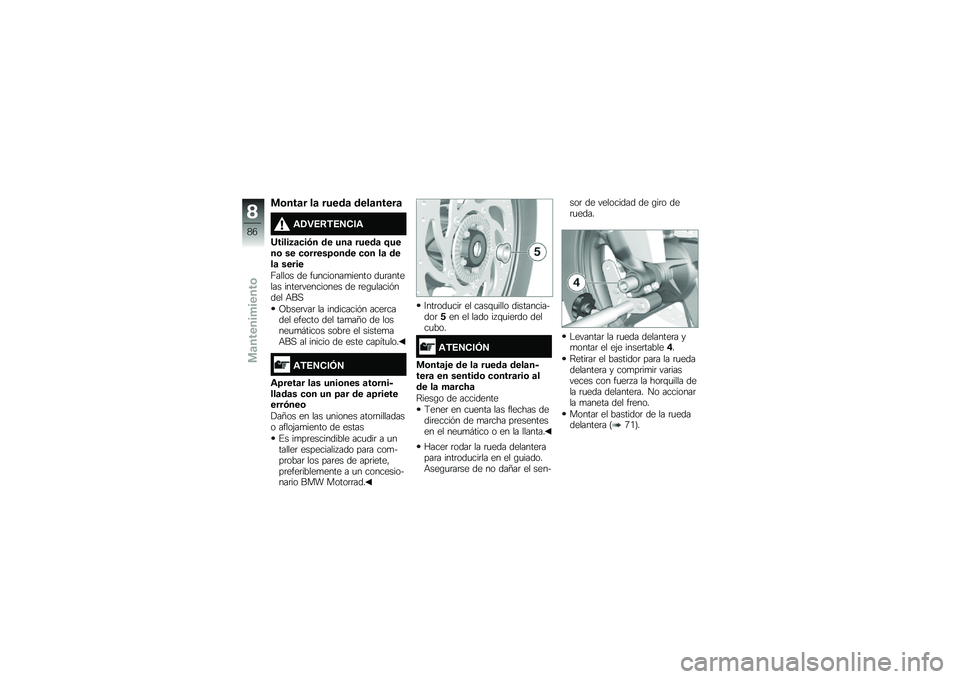 BMW MOTORRAD G 310 GS 2018  Manual de instrucciones (in Spanish) �
�\b���	� ��	 �����	 ����	�����	
�\f�/�"�4�7�*�4�5�(��\f
�Q�����2�	�
��)� �� ���	 �����	 �;����\b �� �
�\b�����<�\b��� �
�\b� ��	 ����	 �����
�7��