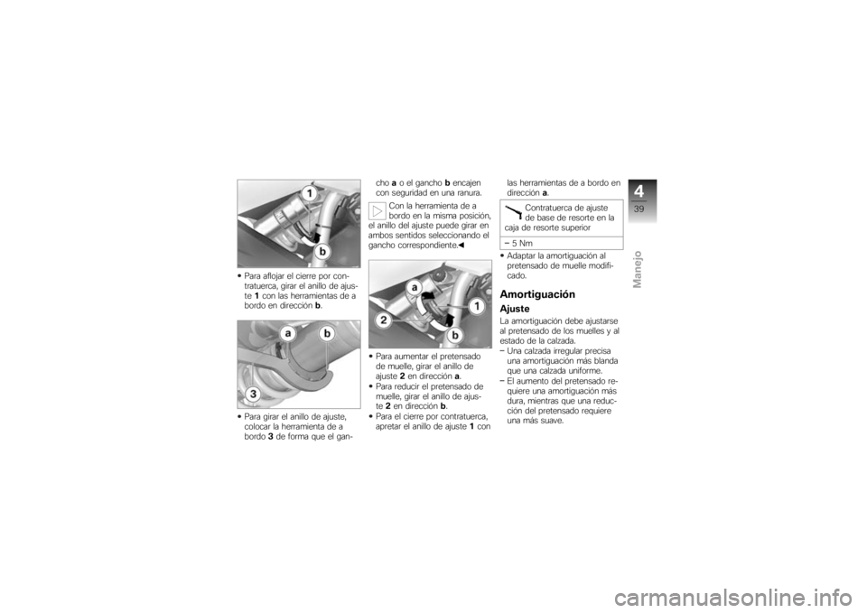 BMW MOTORRAD G 450 X 2009  Manual de instrucciones (in Spanish) ���	� �����&��	 �� ����	�	� ���	 ����
��	���
��	��� ���	��	 �� ������ �� ��&�
��
��
���� ��� ���	�	��
������ �� �
���	�� �� ���	