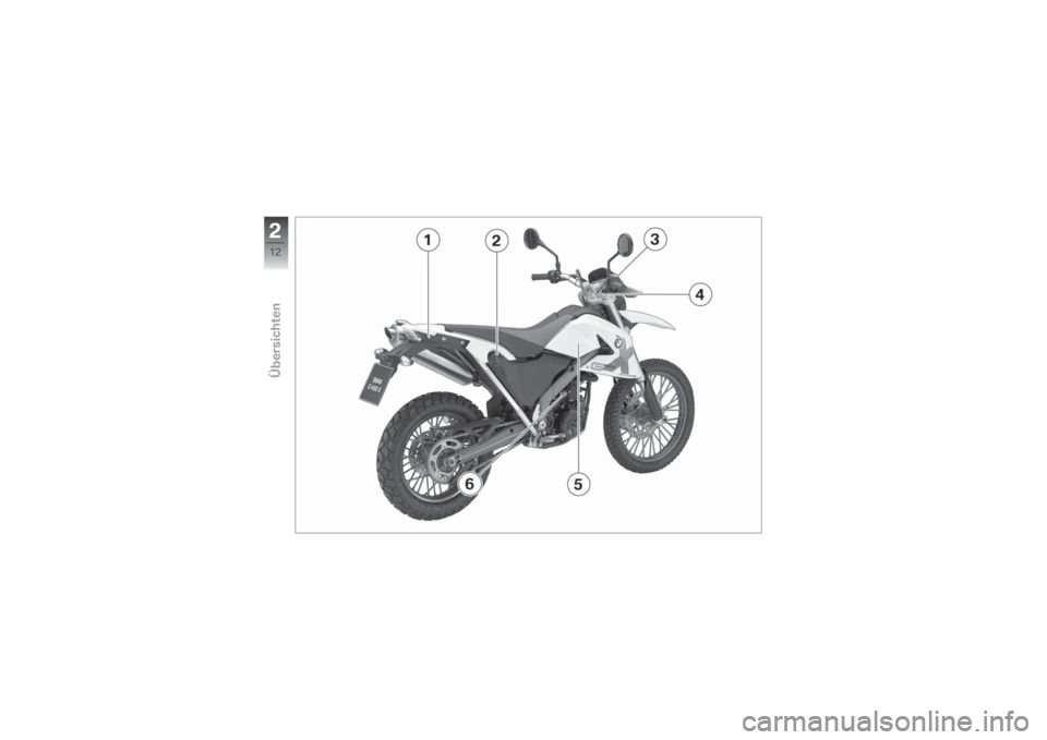 BMW MOTORRAD G 650 XCHALLENGE 2007  Betriebsanleitung (in German) 212zÜbersichten 