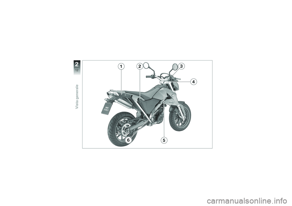 BMW MOTORRAD G650 XMOTO 2007 Libretto di uso e manutenzione (in Italian) 212zVista generale BMW MOTORRAD G650 XMOTO 2007 Libretto di uso e manutenzione (in Italian) 212zVista generale
