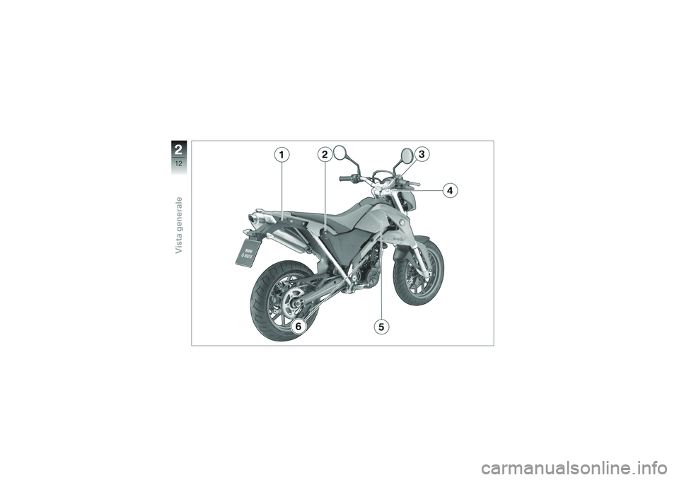 BMW MOTORRAD G650 XMOTO 2007  Libretto di uso e manutenzione (in Italian) 212zVista generale 