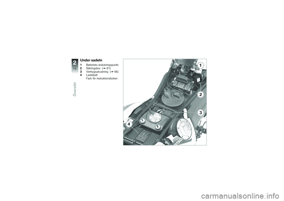 BMW MOTORRAD G 650 GS Sertão 2014  Instruktionsbok (in Swedish) �3���
� ����
��
�!
�*��G
�+�0�0�G
�,
� 