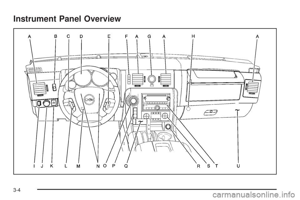 HUMMER H2 2008  Owners Manual Instrument Panel Overview
3-4 