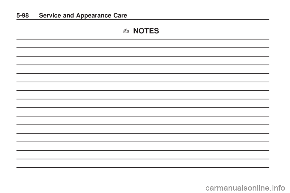 HUMMER H3 2009  Owners Manual ✍NOTES
5-98 Service and Appearance Care 