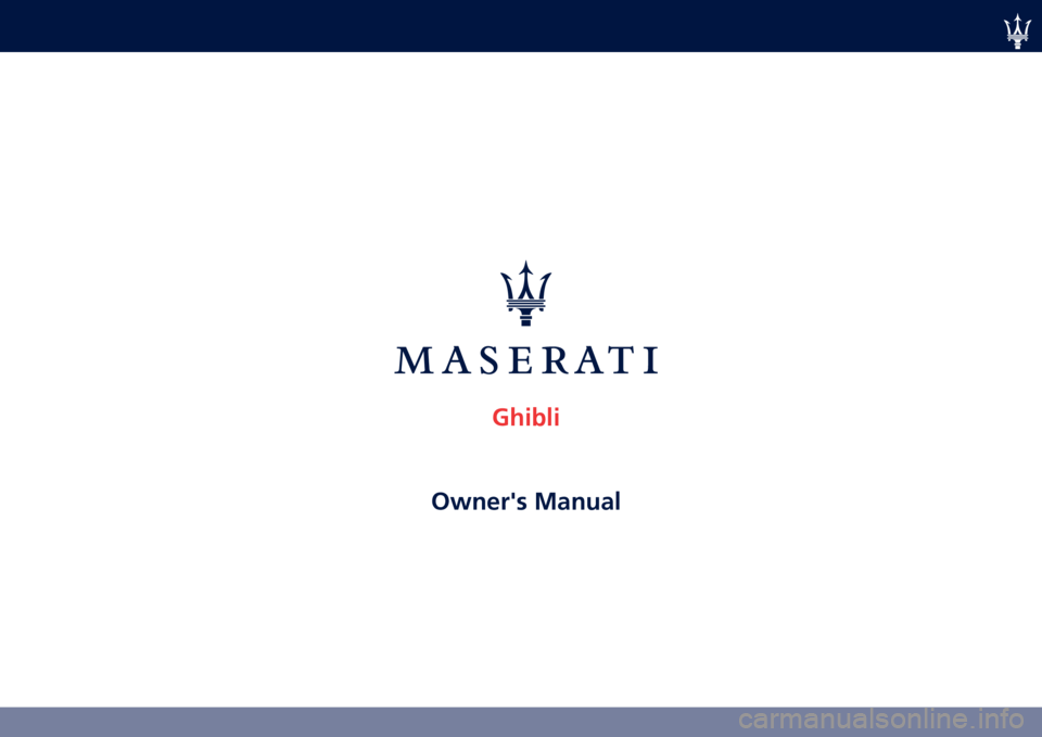 MASERATI GHIBLI 2020  Owners Manual ��	�
���

�
������ ������    