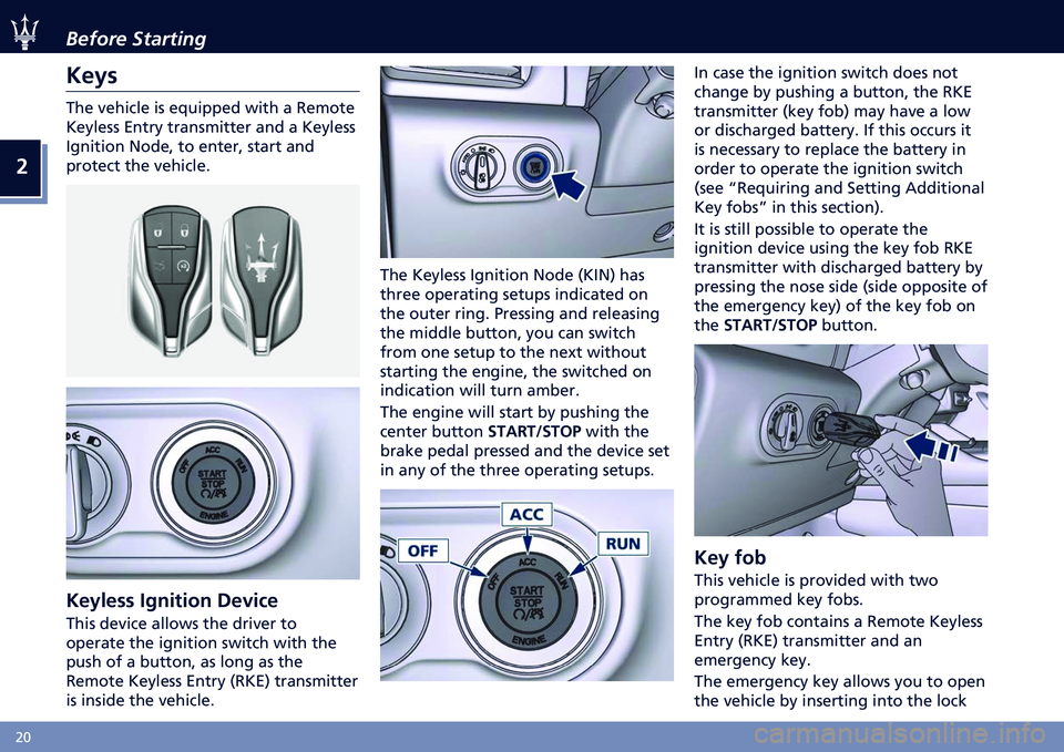 MASERATI LEVANTE 2020 Owners Manual �
�)�? ������ �,�������"
�<��*�
��� �
������ �� ��!������ ���� � �@�����
�4������ �F�	��� ����	������� ��	� � �4������
�3�
�	��