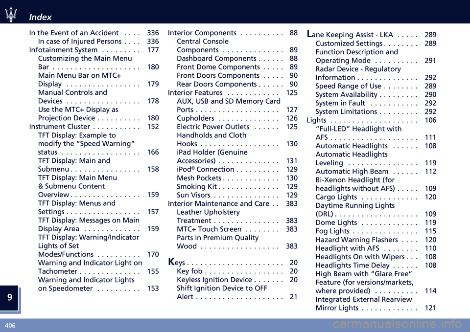 MASERATI LEVANTE 2020  Owners Manual �
�6�?�% ���	��
�3�	 ��� �F�
��	� �� ��	 �7������	� � � � � �5�5�%
�3�	 ���� �� �3�	�J���� �$�����	� � � � � �5�5�%
�3�	������	���	� ������ � �