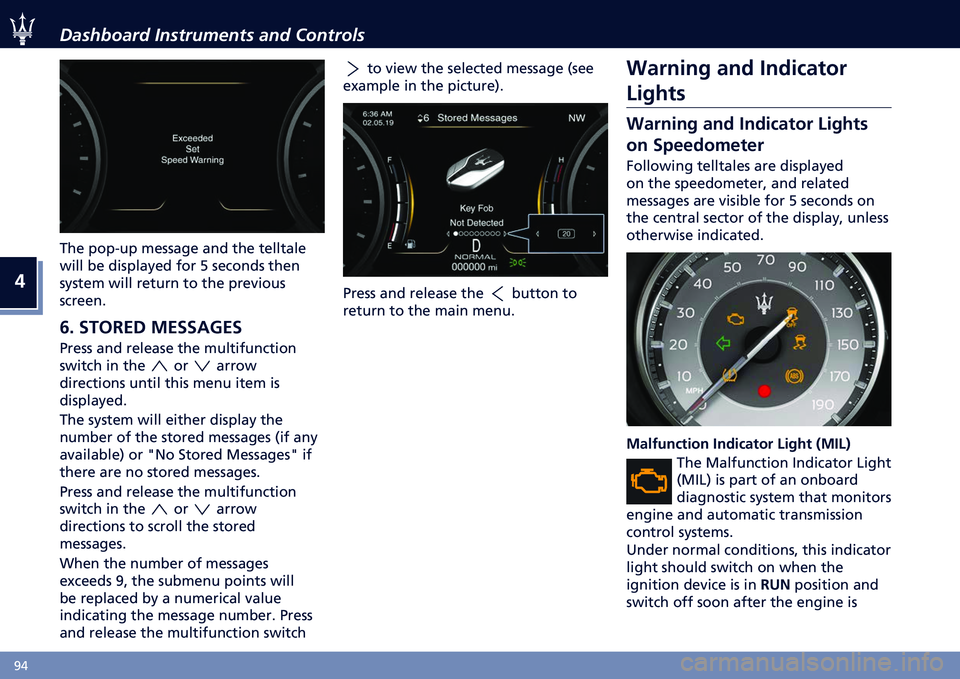 MASERATI QUATTROPORTE 2021  Owners Manual �
�9�3 �%����,����	 ������
����� ���	 ��������
��� ������ ������
� ��	� ��� ��������
���� �� ��������� ��� �& �����	�� �