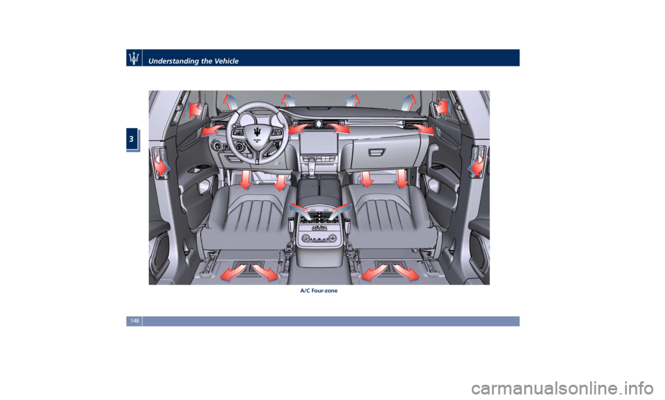 MASERATI QUATTROPORTE 2019 Owners Manual A/C Four-zoneUnderstanding the Vehicle
3
148 MASERATI QUATTROPORTE 2019 Owners Manual A/C Four-zoneUnderstanding the Vehicle
3
148