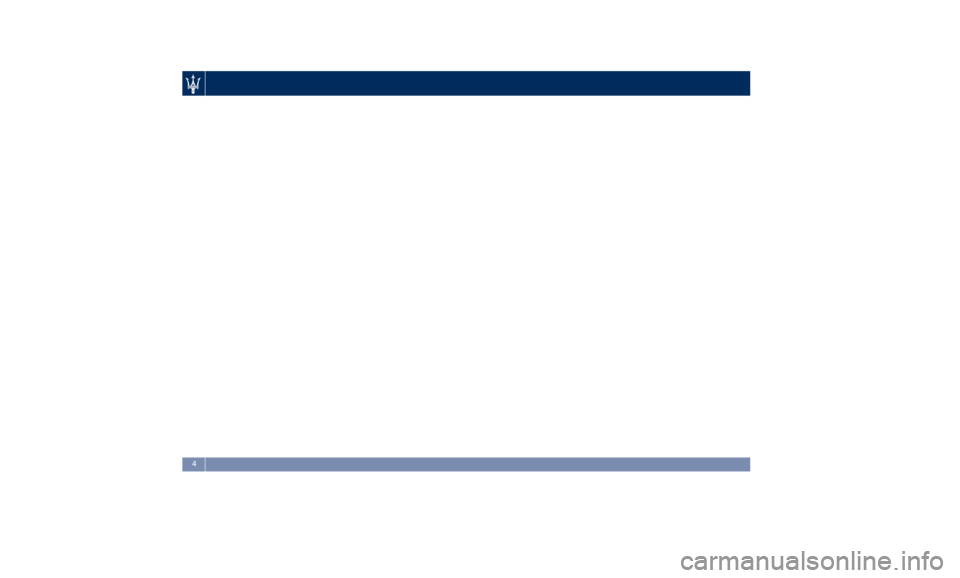 MASERATI QUATTROPORTE 2019  Owners Manual 4 