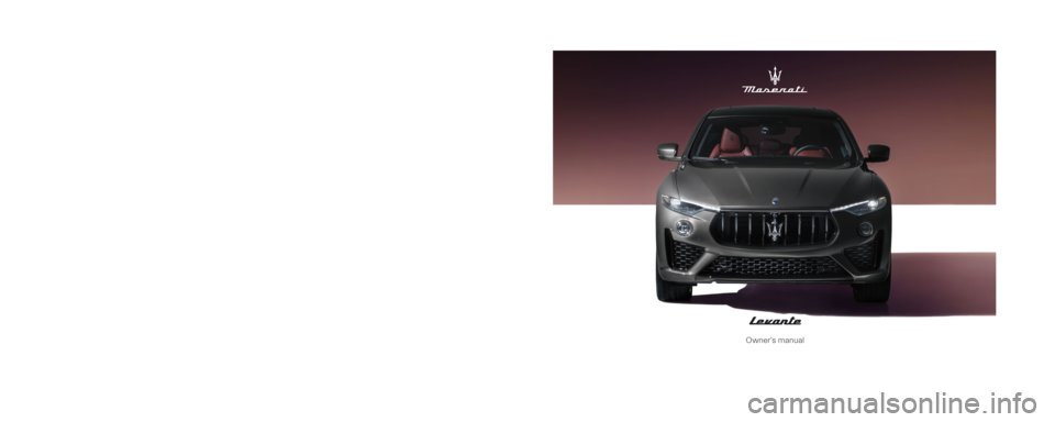 MASERATI LEVANTE 2023  Owners Manual 