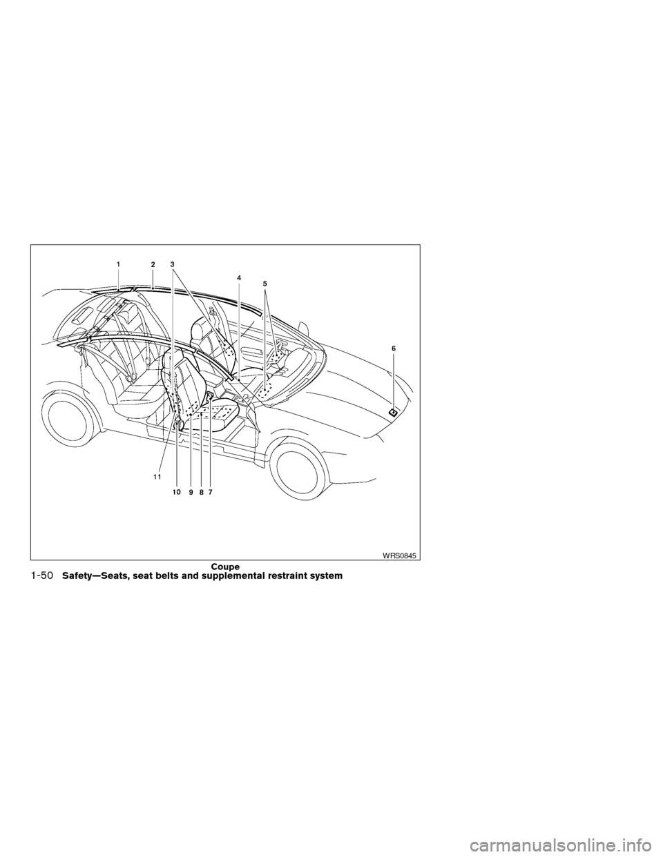 NISSAN ALTIMA COUPE 2009 D32 / 4.G Repair Manual Coupe
WRS0845
1-50Safety—Seats, seat belts and supplemental restraint system
ZREVIEW COPYÐ2009 Altima(alt)
Owners Manual(owners)ÐUSA_English(nna)
02/03/09Ðdebbie
X 