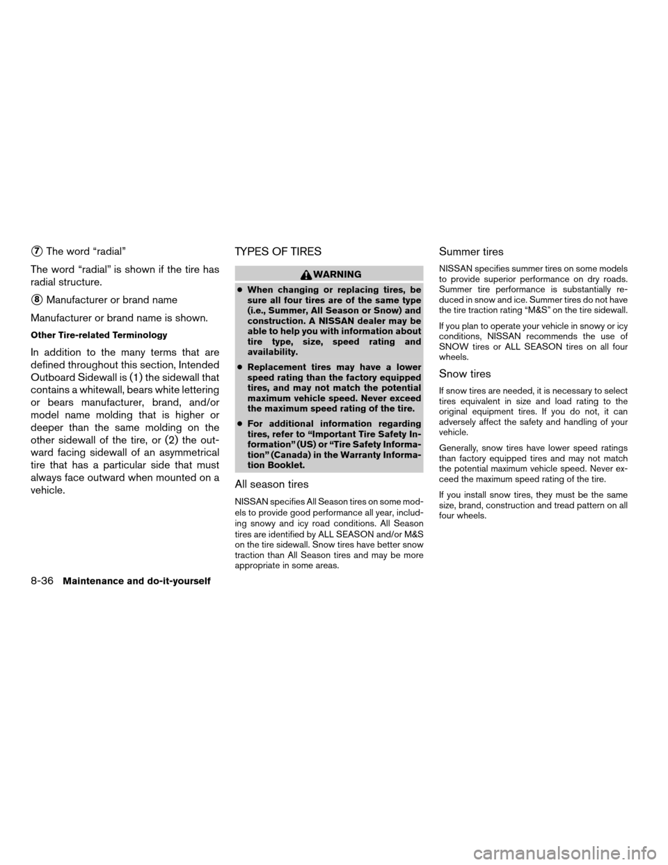 NISSAN ALTIMA HYBRID 2009 L32A / 4.G Owners Manual NISSAN ALTIMA HYBRID 2009 L32A / 4.G Owners Manual, Page 311