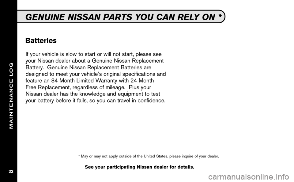 NISSAN VERSA HATCHBACK 2009 1.G Service And Maintenance Guide 