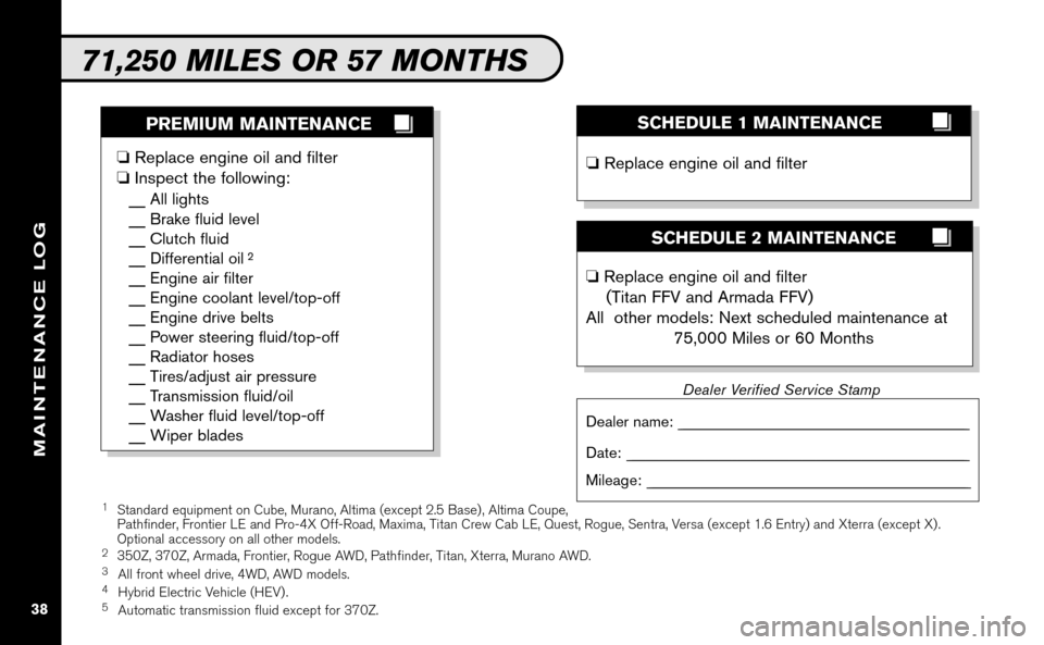 NISSAN VERSA HATCHBACK 2009 1.G Service And Maintenance Guide 