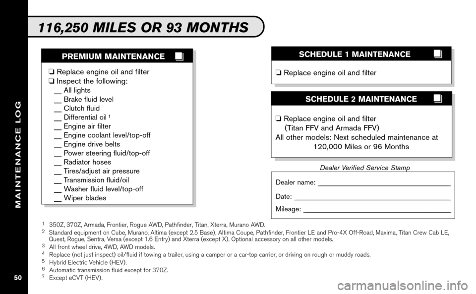 NISSAN ALTIMA COUPE 2009 D32 / 4.G Service And Maintenance Guide 