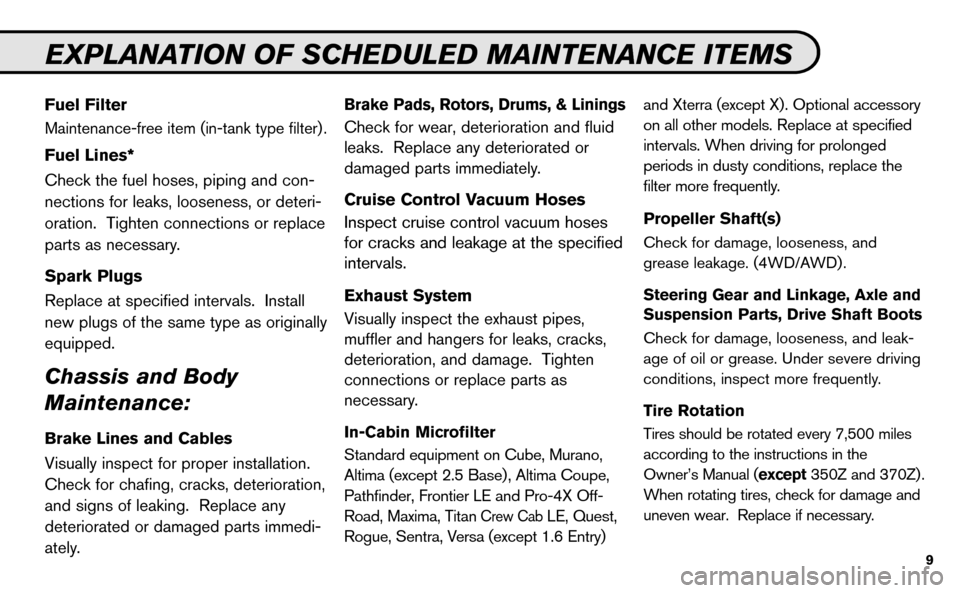 NISSAN VERSA HATCHBACK 2009 1.G Service And Maintenance Guide 