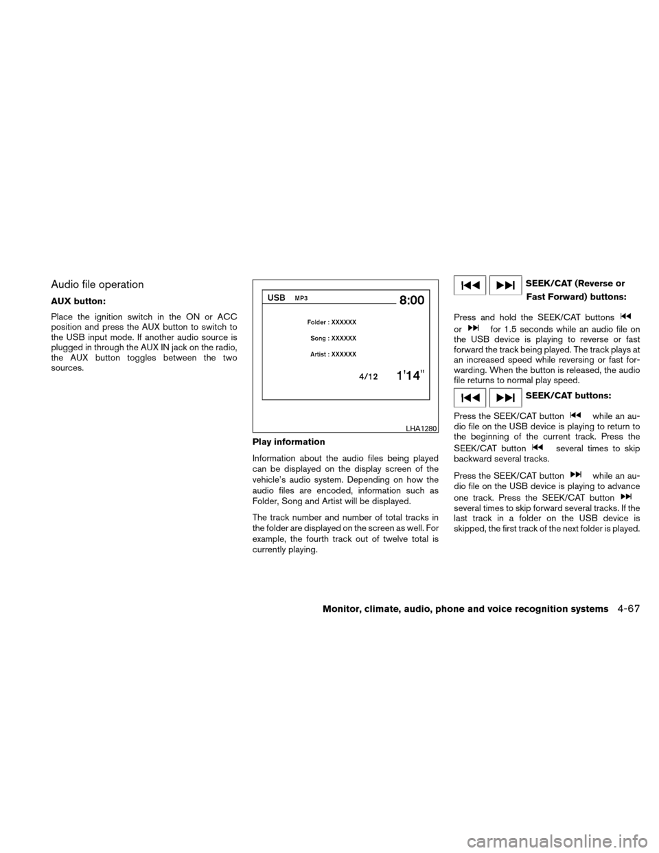NISSAN ALTIMA COUPE 2010 D32 / 4.G Owners Manual NISSAN ALTIMA COUPE 2010 D32 / 4.G Owners Manual, Page 230