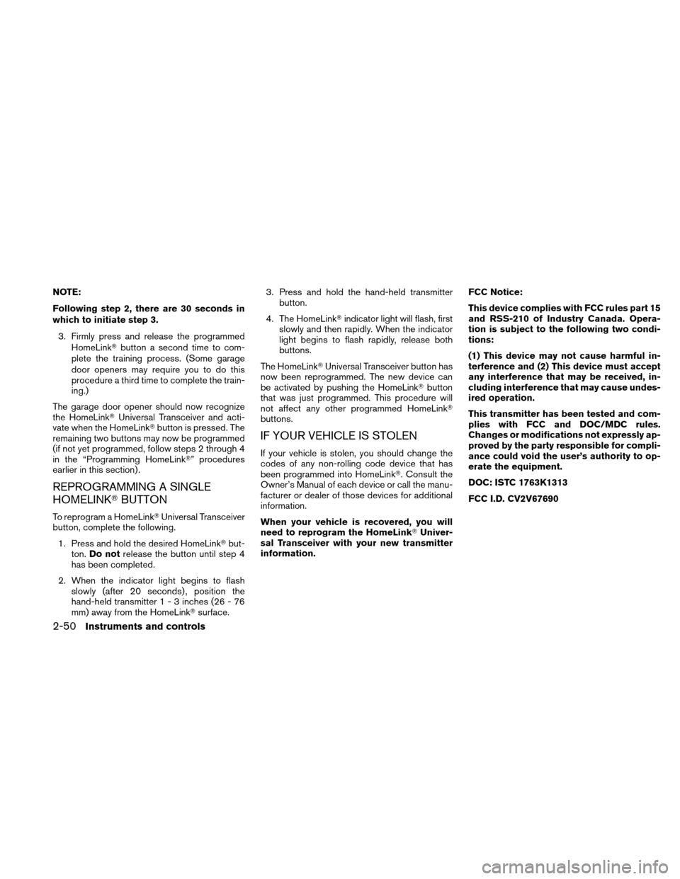 NISSAN ALTIMA HYBRID 2010 L32A / 4.G Owners Manual NISSAN ALTIMA HYBRID 2010 L32A / 4.G Owners Manual, Page 131