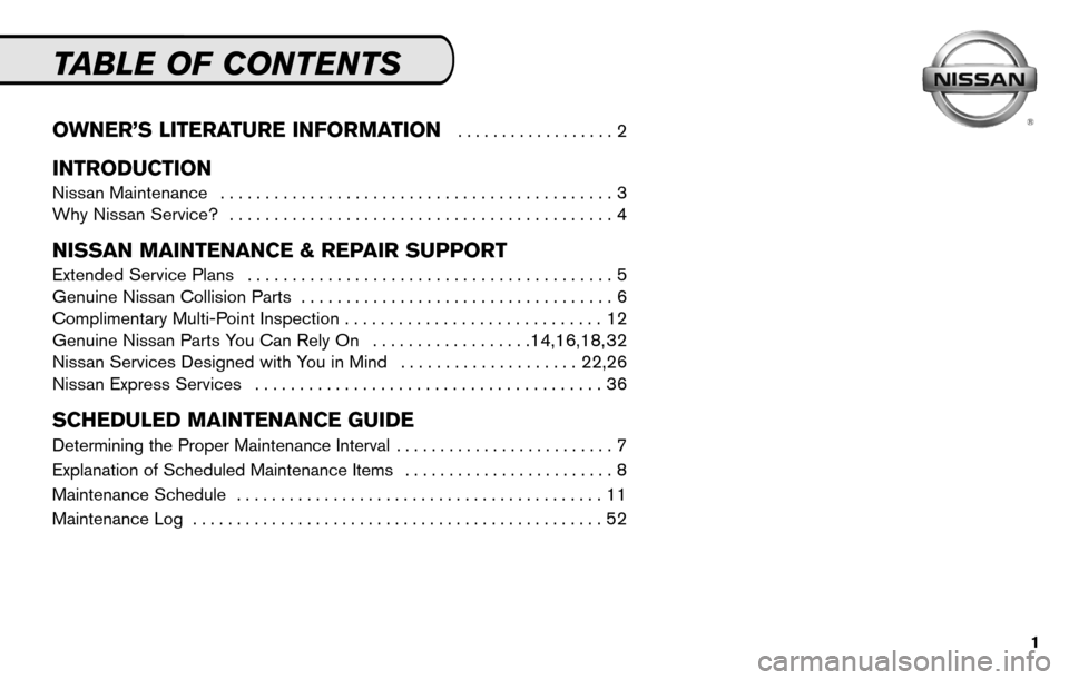 NISSAN CUBE 2010 3.G Service And Maintenance Guide 