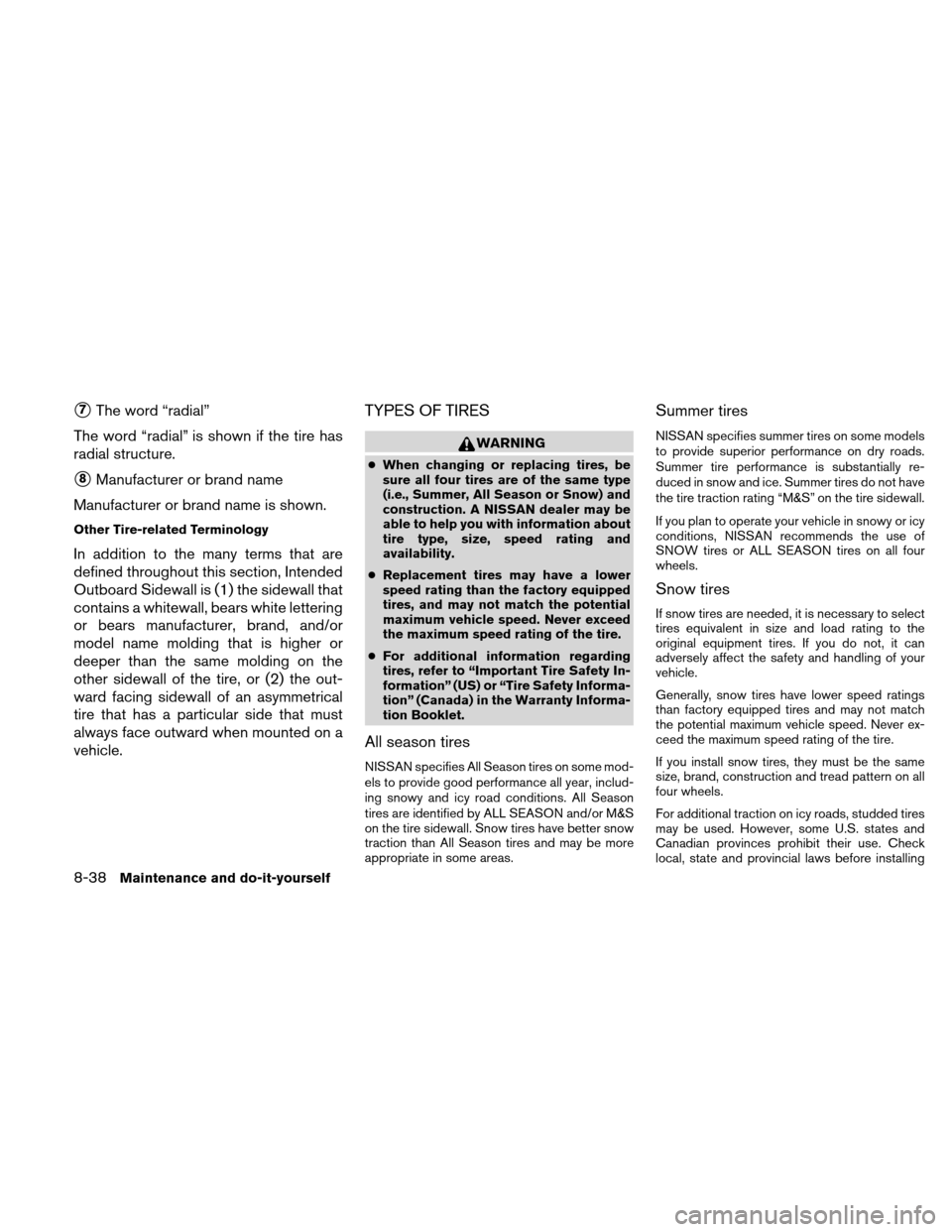 NISSAN ALTIMA HYBRID 2011 L32A / 4.G Owners Manual NISSAN ALTIMA HYBRID 2011 L32A / 4.G Owners Manual, Page 379