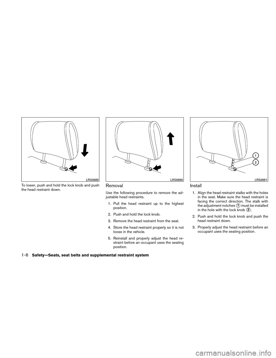 NISSAN XTERRA 2011 N50 / 2.G Owners Manual NISSAN XTERRA 2011 N50 / 2.G Owners Manual, Page 23