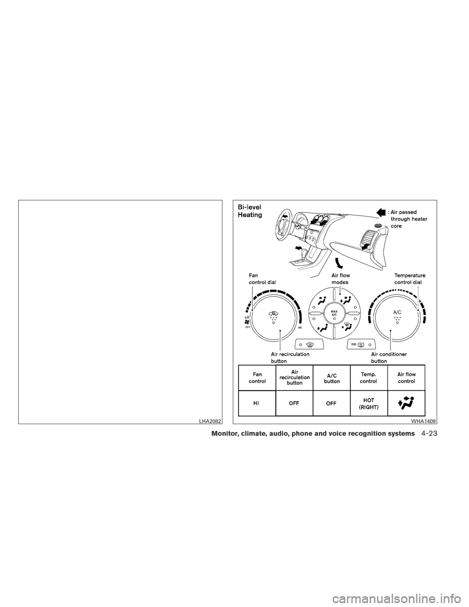 NISSAN ALTIMA COUPE 2012 D32 / 4.G Owners Manual LHA2082WHA1409
Monitor, climate, audio, phone and voice recognition systems4-23 
