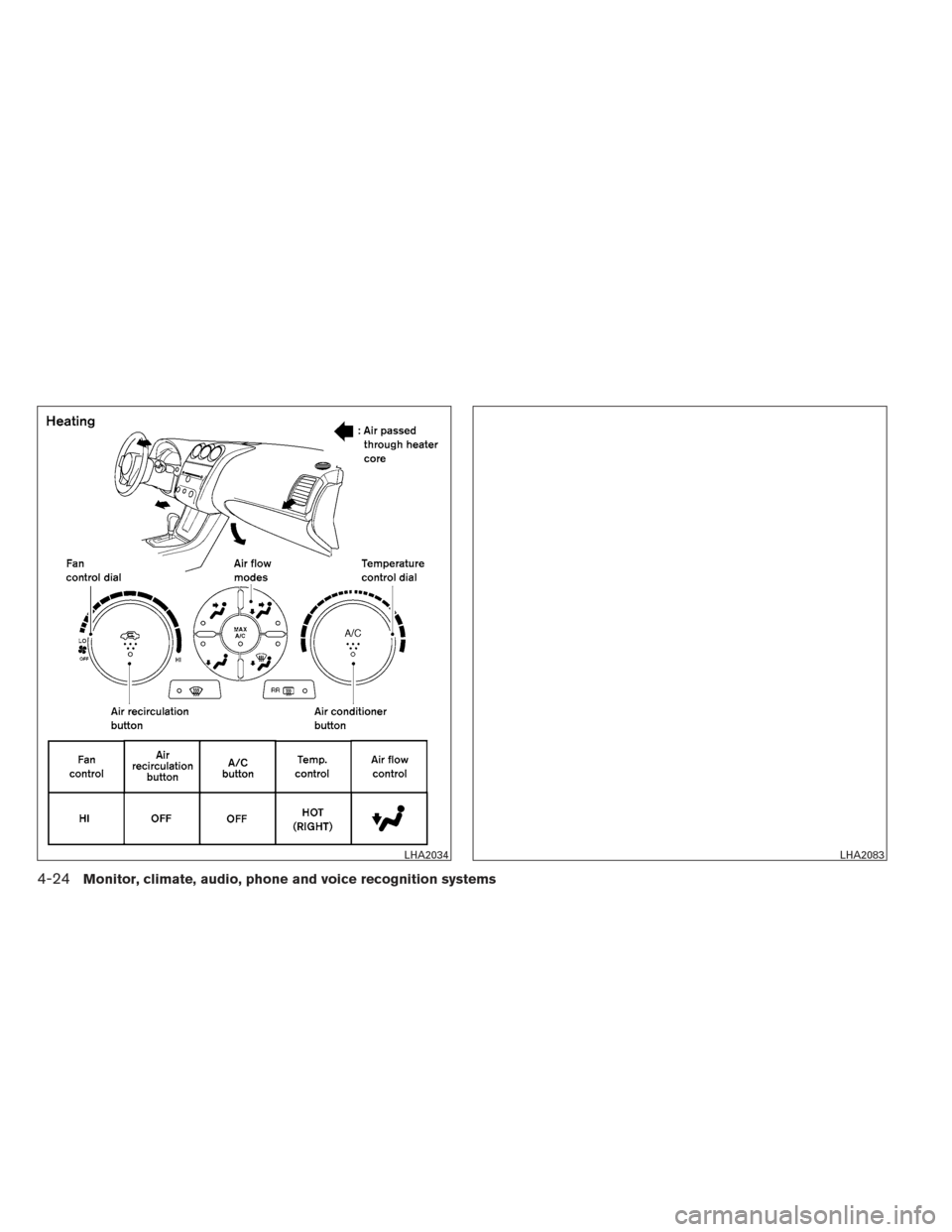NISSAN ALTIMA COUPE 2012 D32 / 4.G Owners Manual LHA2034LHA2083
4-24Monitor, climate, audio, phone and voice recognition systems 